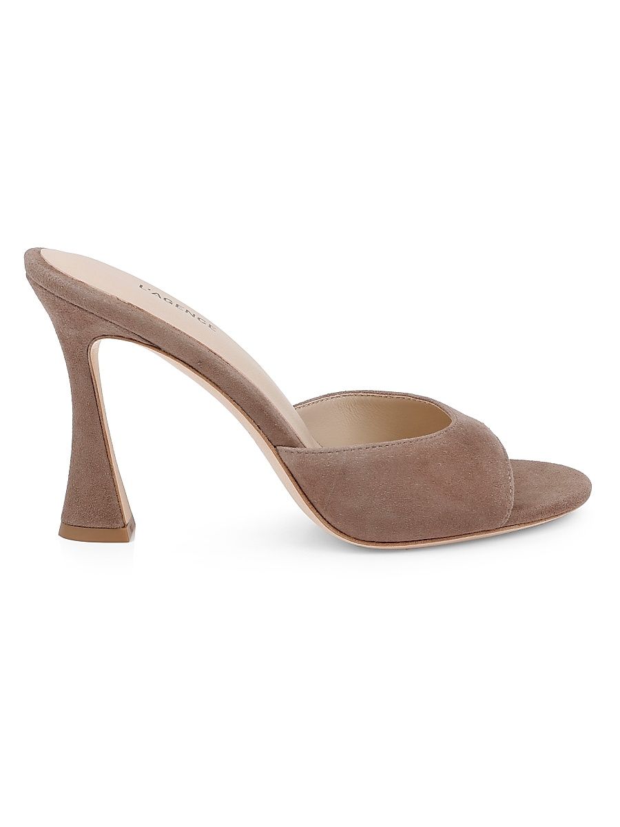 Women's Avery 100MM Suede Mules - Taupe Suede - Size 5