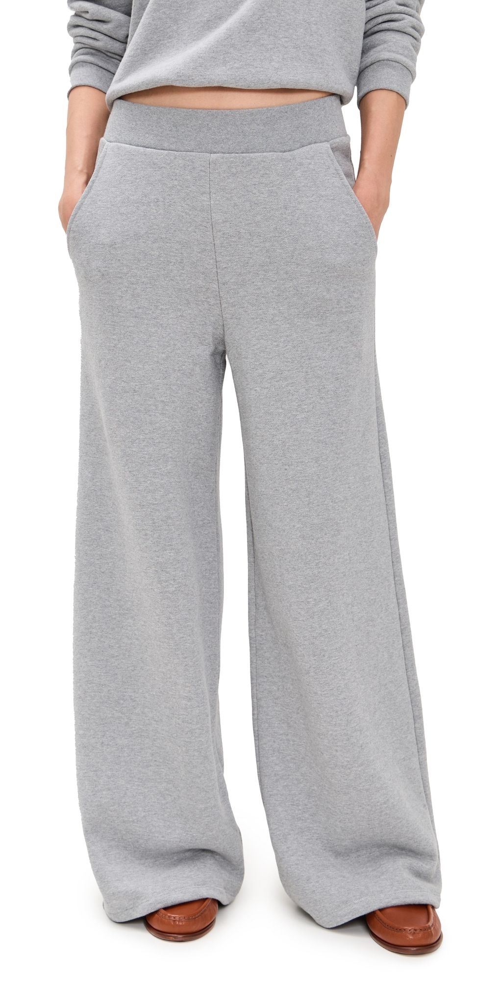 Jamie Haller The Wide Leg Terry Trousers Heather Grey S
