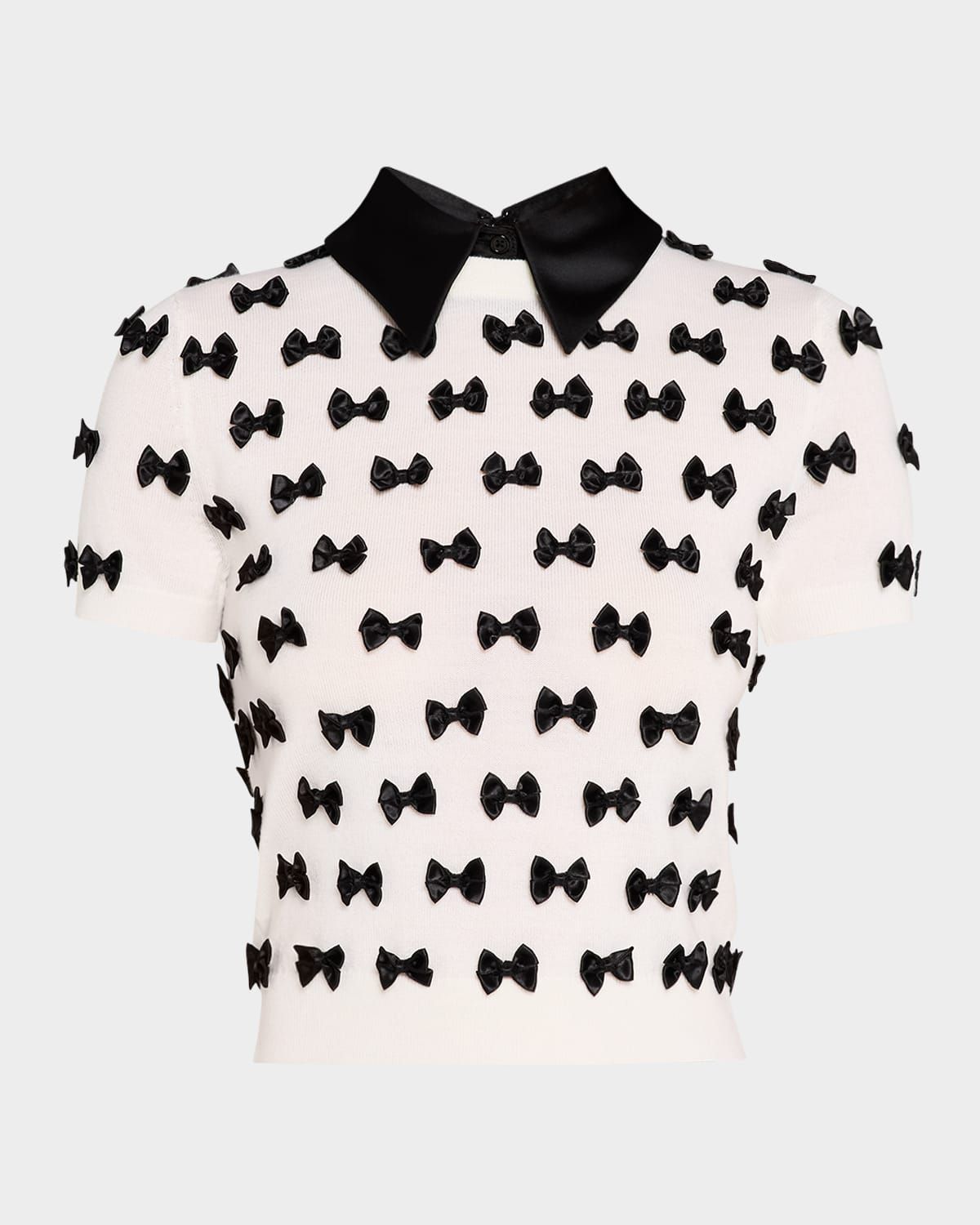 Ciara Bow Short-Sleeve Pullover