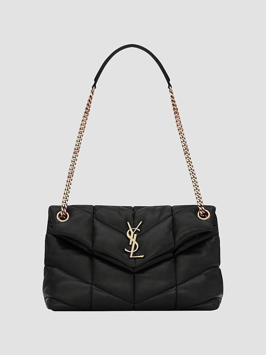 Saint Laurent Women's Puffer Small Shoulder Bag in Nappa Leather - Noir