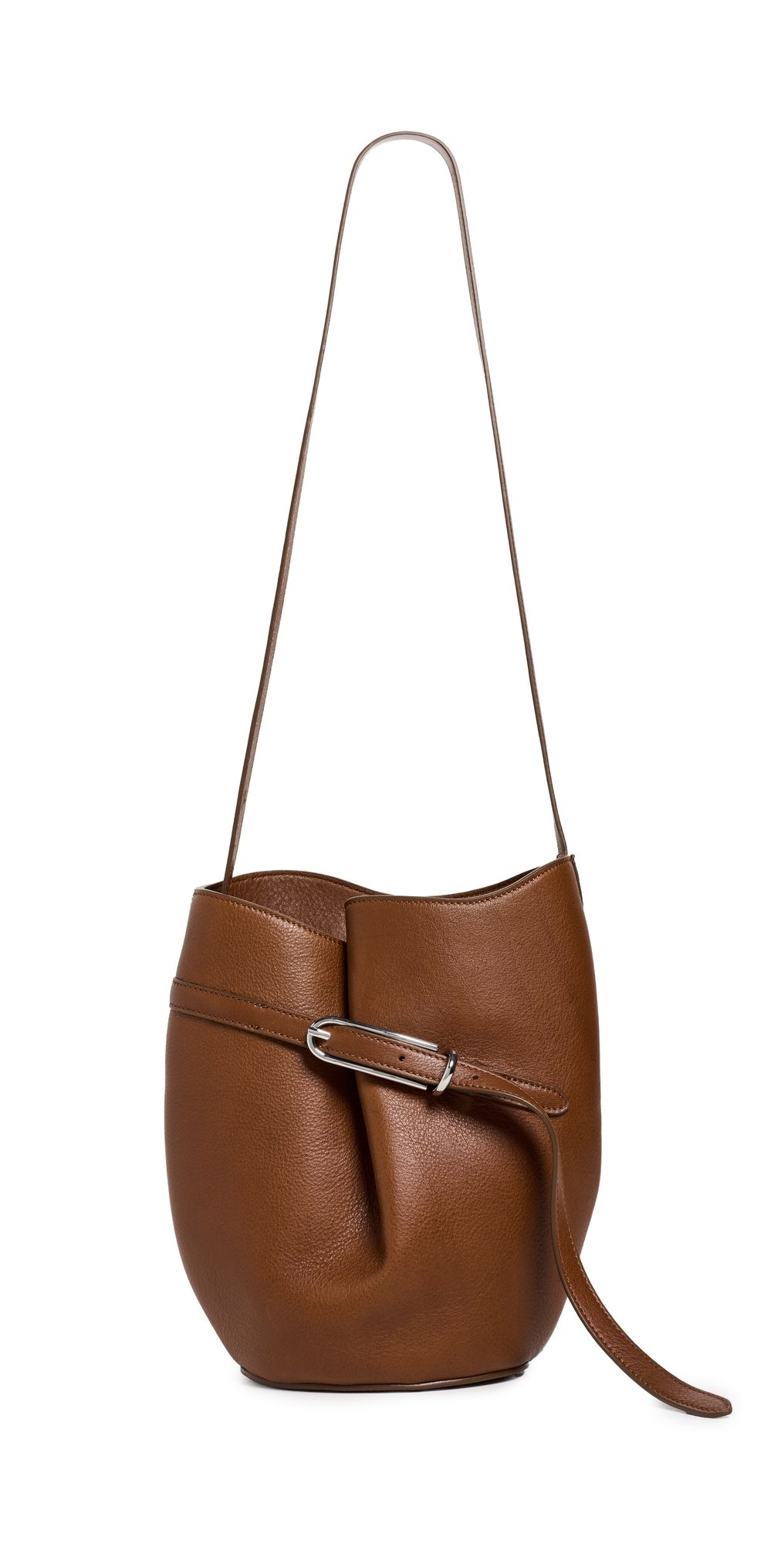 Liffner Belted Bucket Bag Chestnut/Silver Hardware One Size