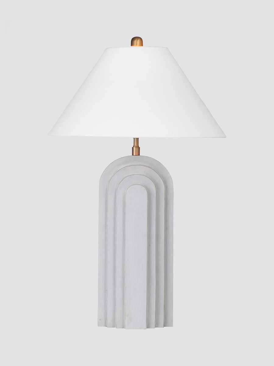 Witham 28" Resin Table Lamp - Light Grey