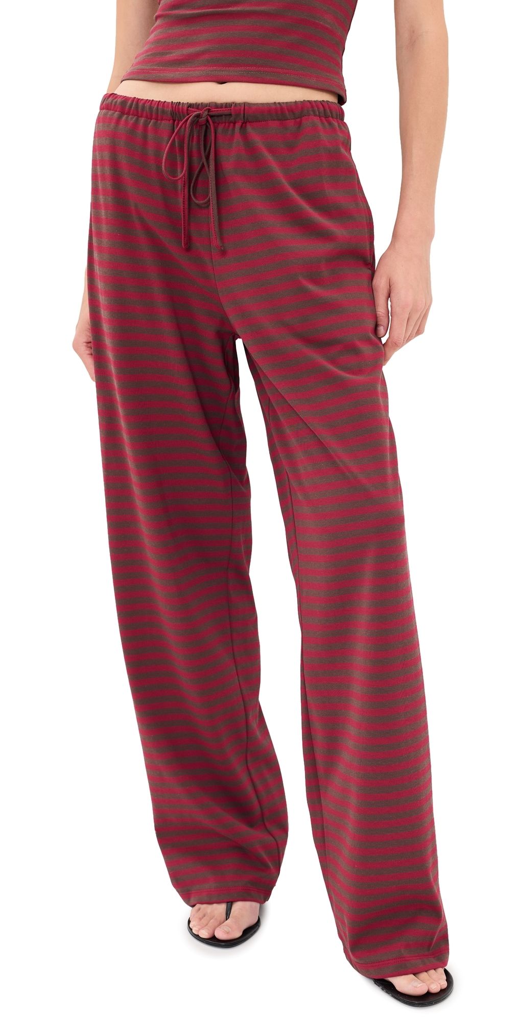 Lioness Bloom Pants CHOCOLATE WINE STRIPE M
