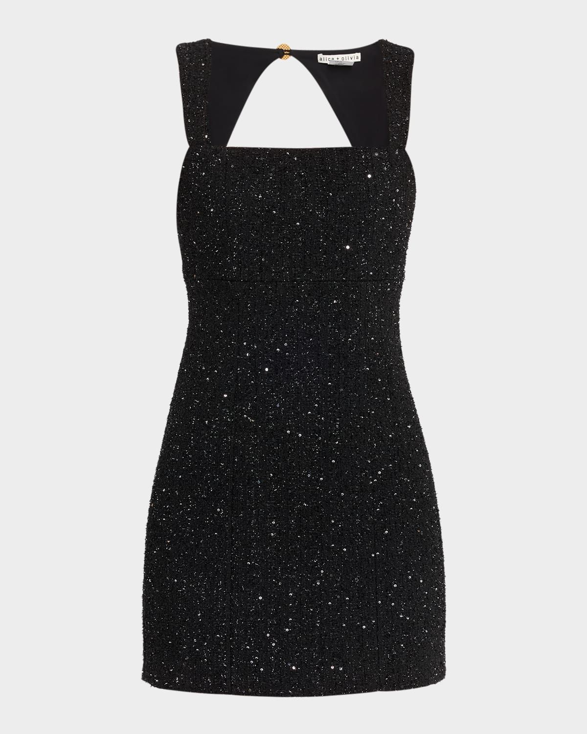 Keria Fitted Tweed Mini Dress