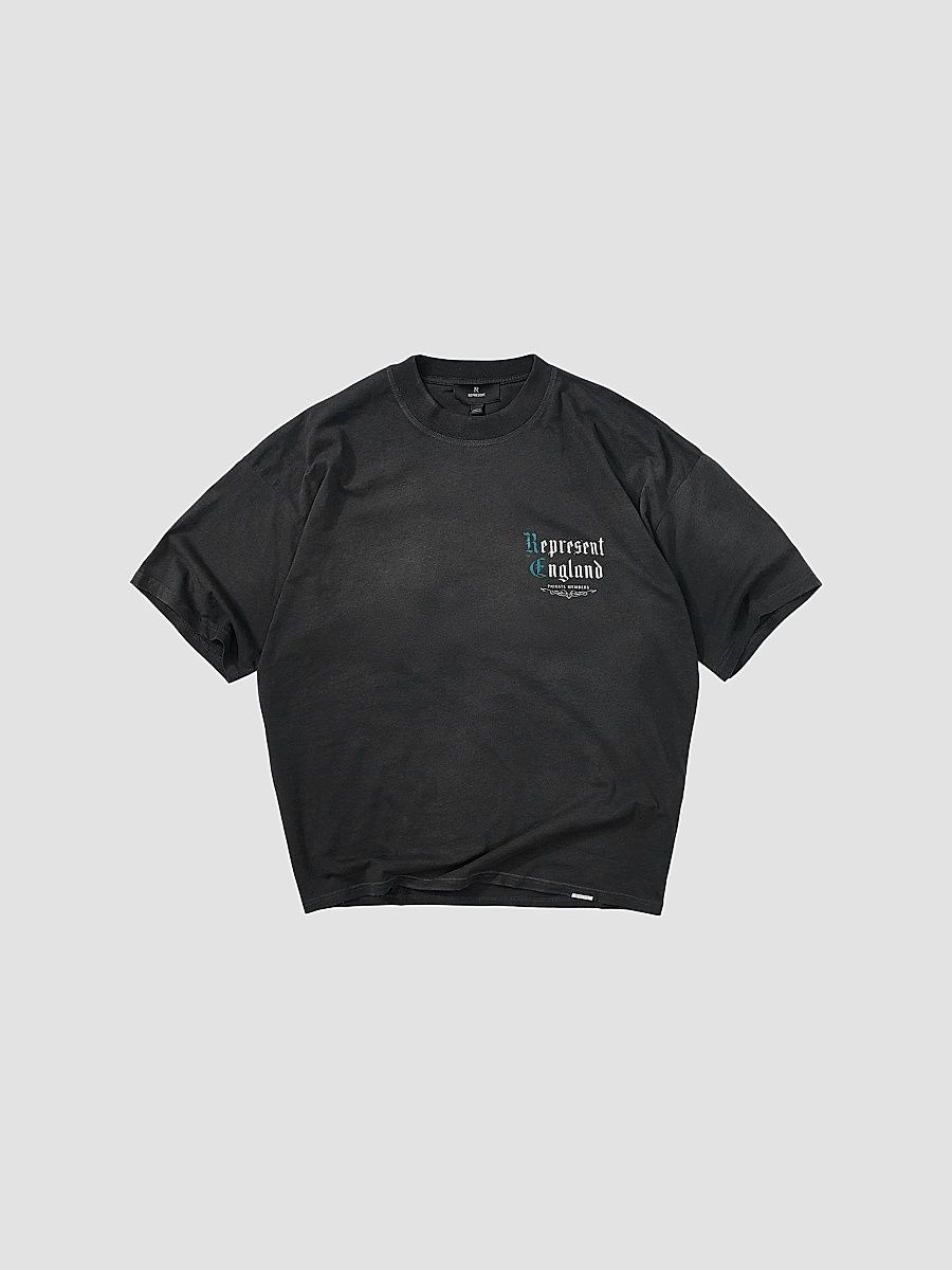 Men's Private Members Cotton-Blend T-Shirt - Stained Black - Size XXL