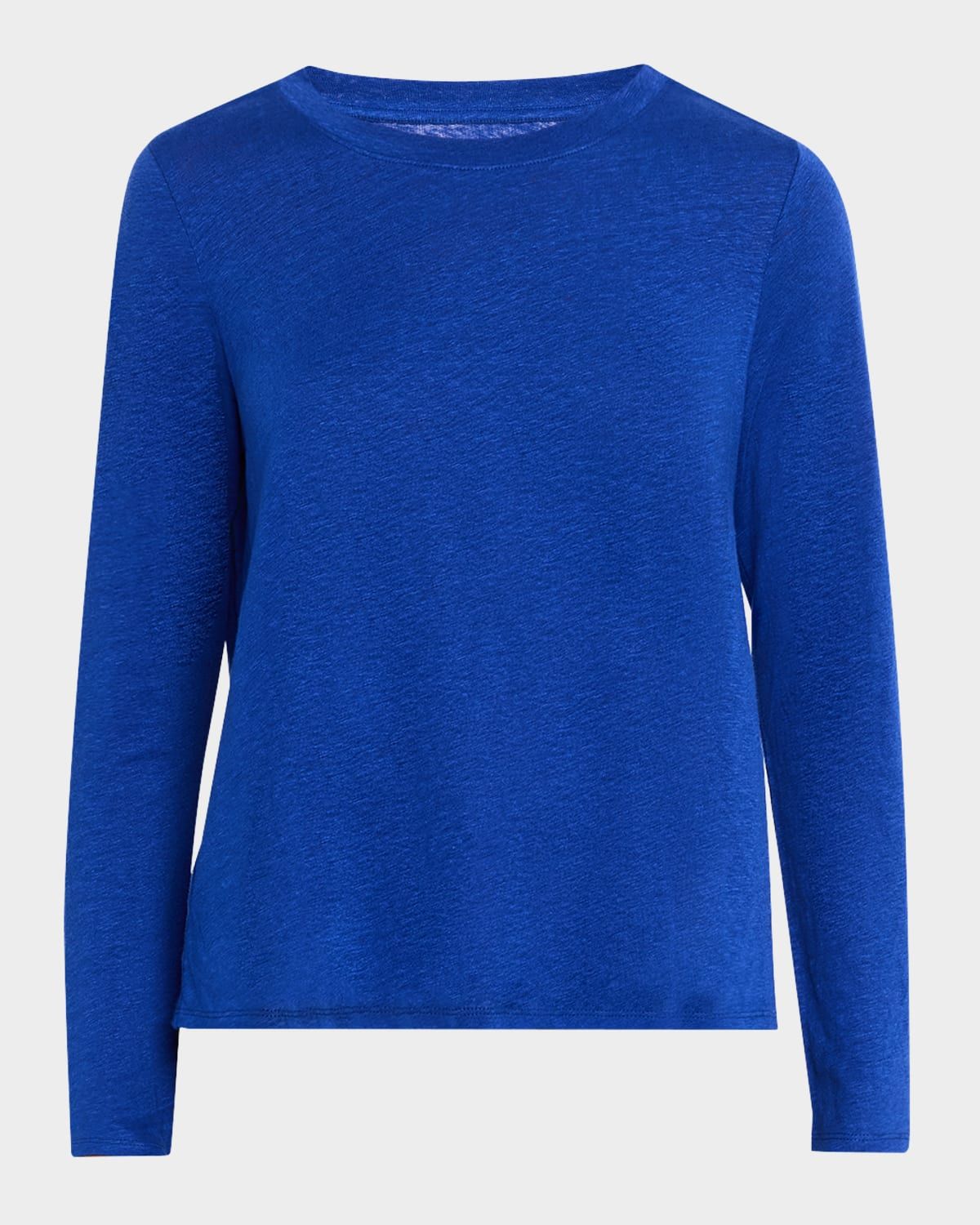 Long-Sleeve Organic Linen Jersey Tee