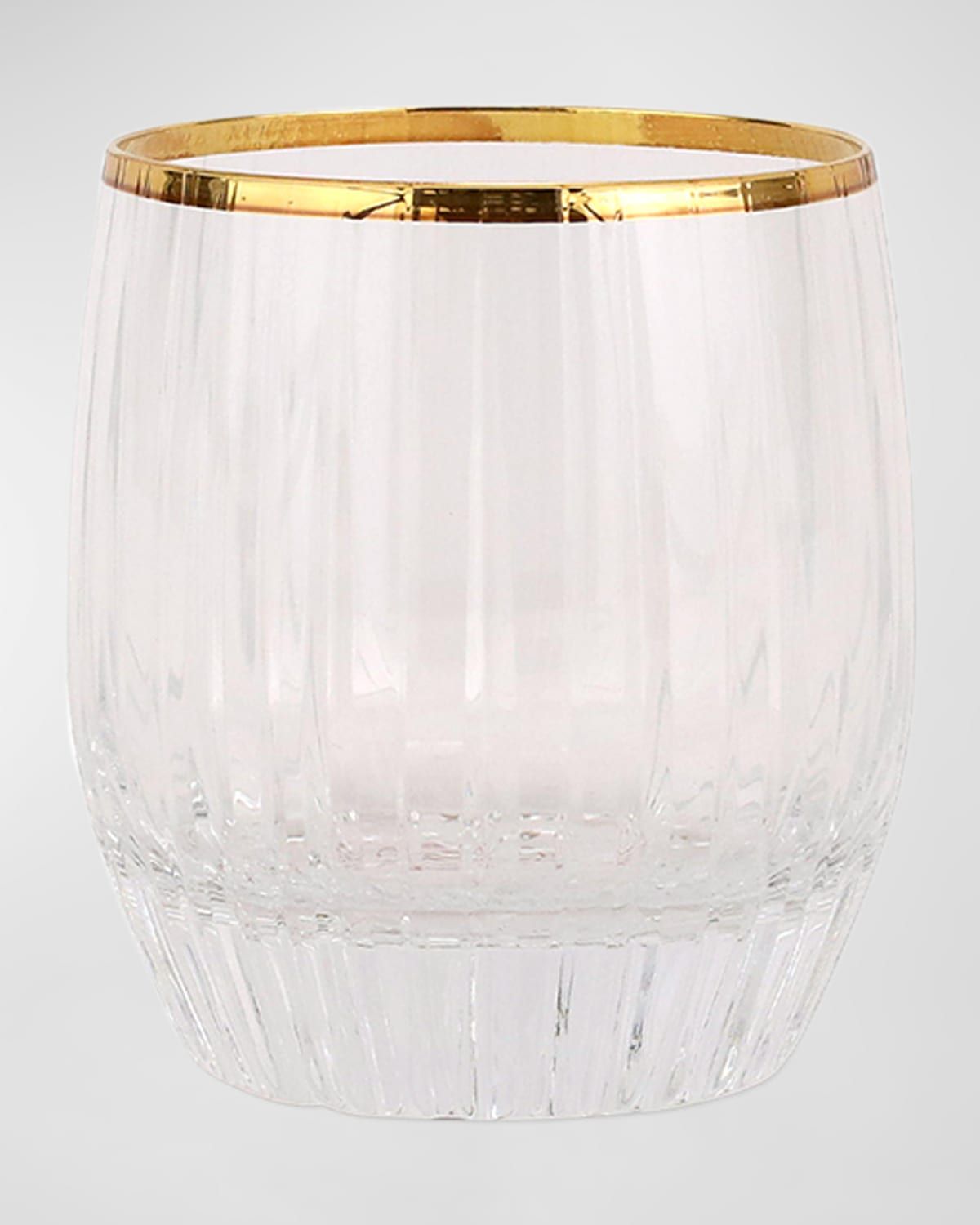 Natalia Gold Rim Double Old-Fashioned Glass