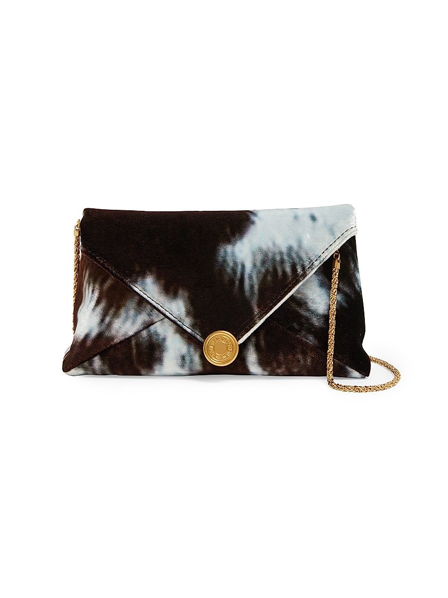 Women's Small Cowhide-Print Envelope Clutch - Animal