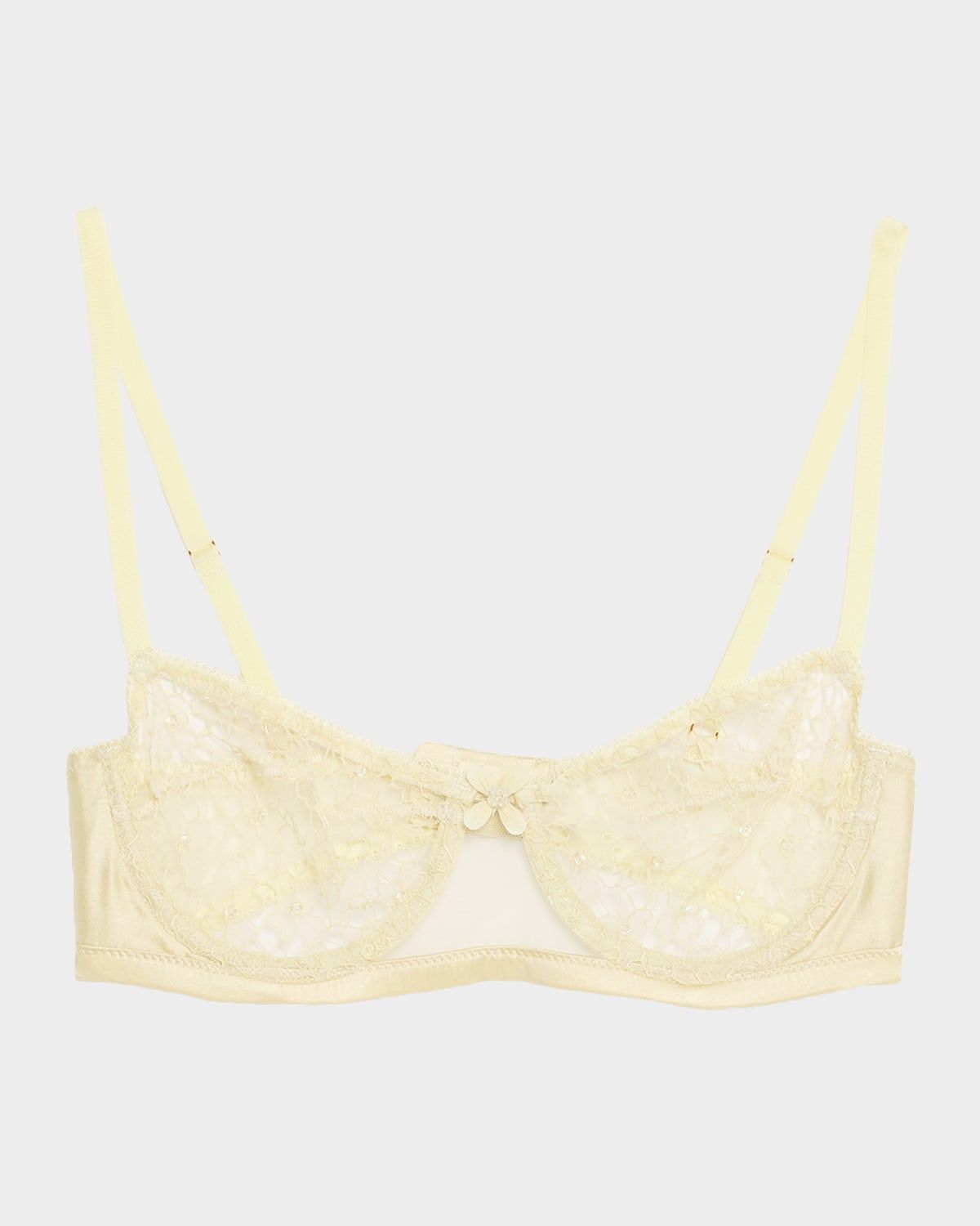 Vinca Beaded Floral Lace Balconette Bra