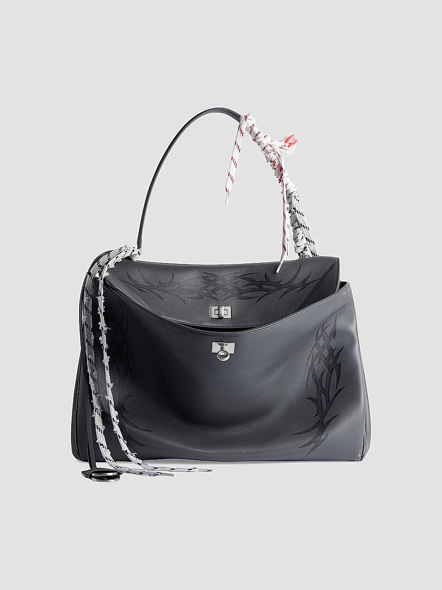 Balenciaga Men's Rodeo Large Shoulder Bag - Grey