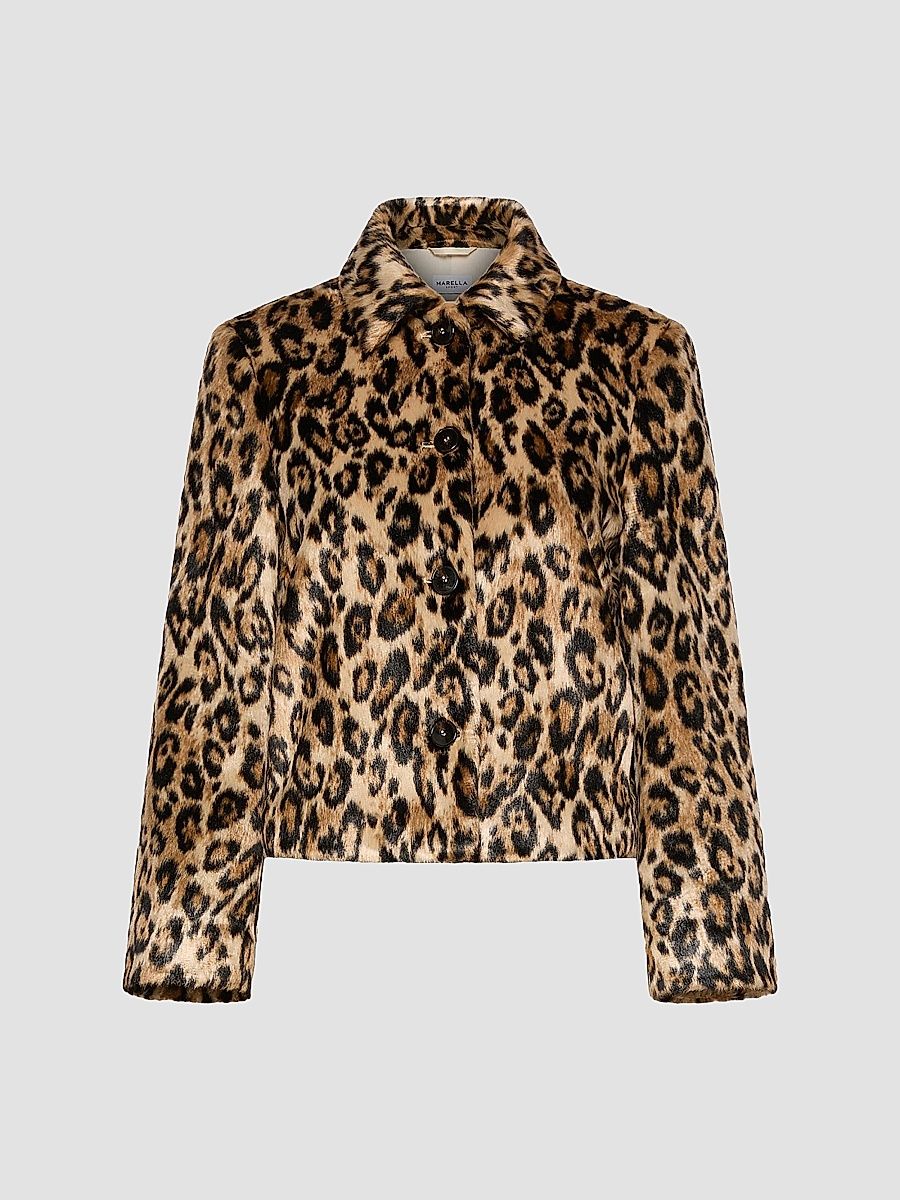 Women's Boxy Pony Skin Print Jersey Jacket - Size 10