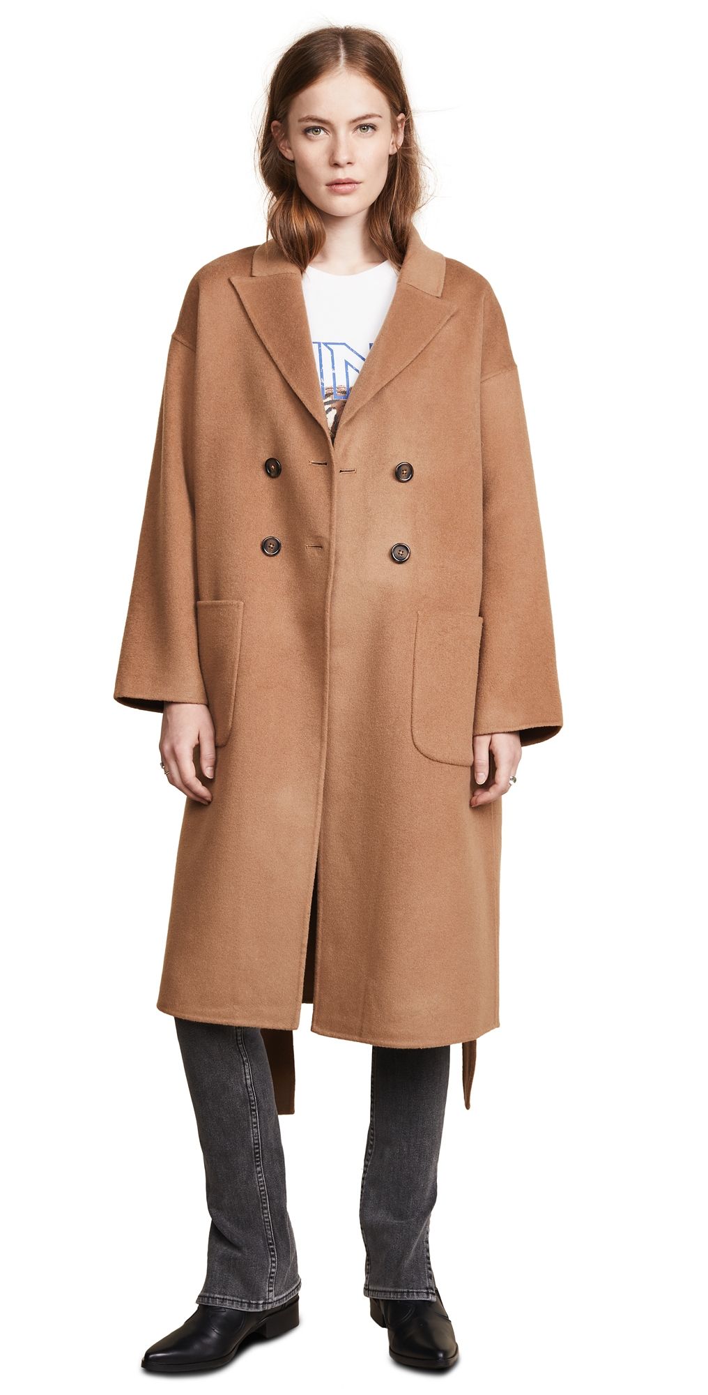 ANINE BING Dylan Coat Brown XS