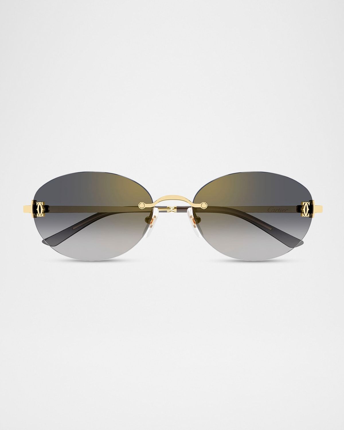 54mm Metal Oval Sunglasses