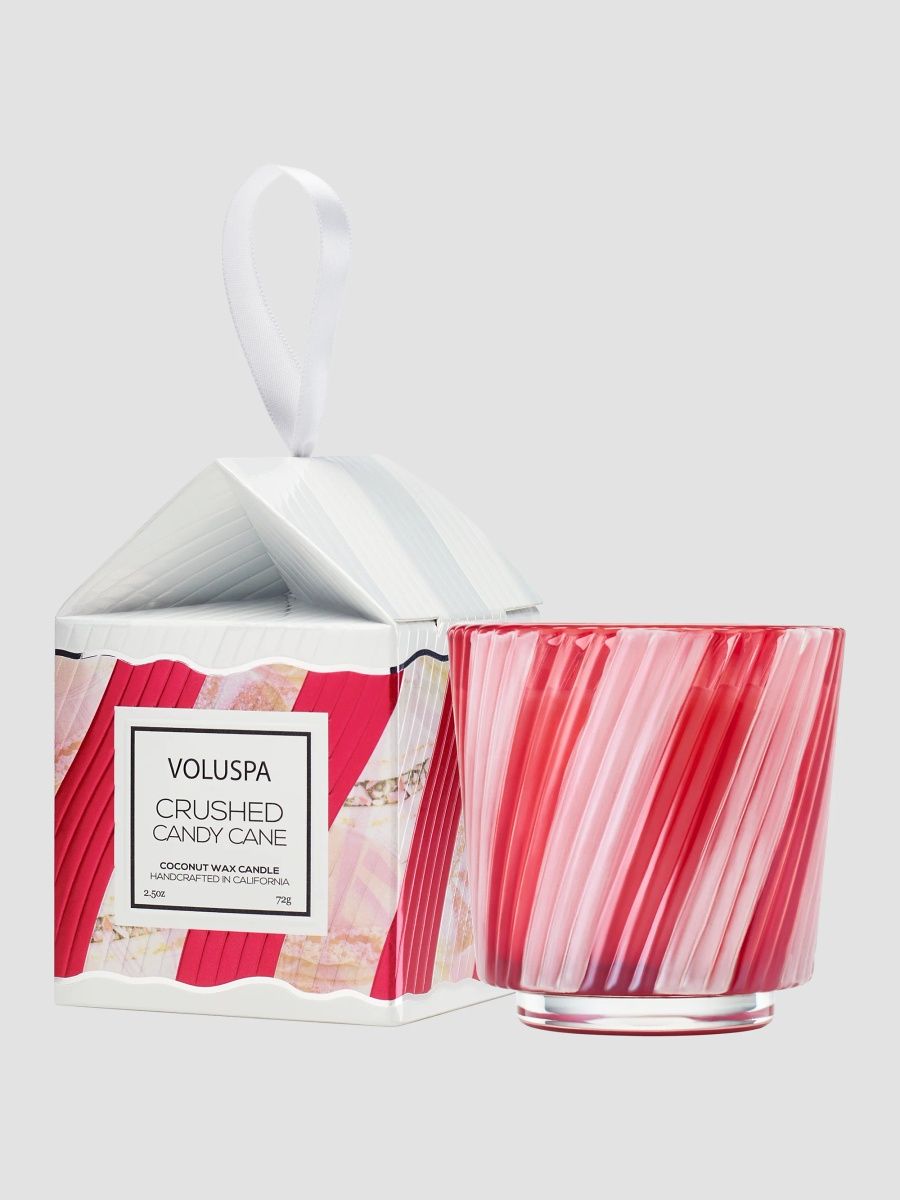 Voluspa Crushed Candy Cane Boxed Candle Ornament