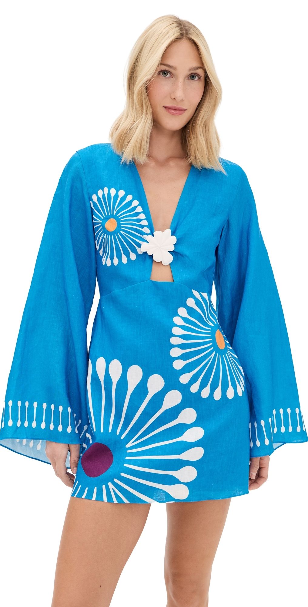 Cala de la Cruz Vera Linen Dress Fiori XS