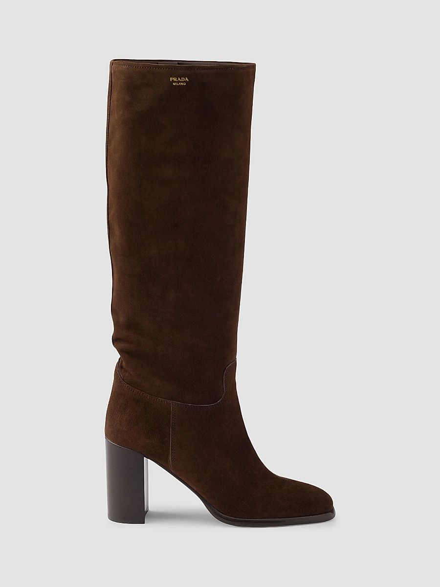 Women's Suede Boots - Brown - Size 5.5