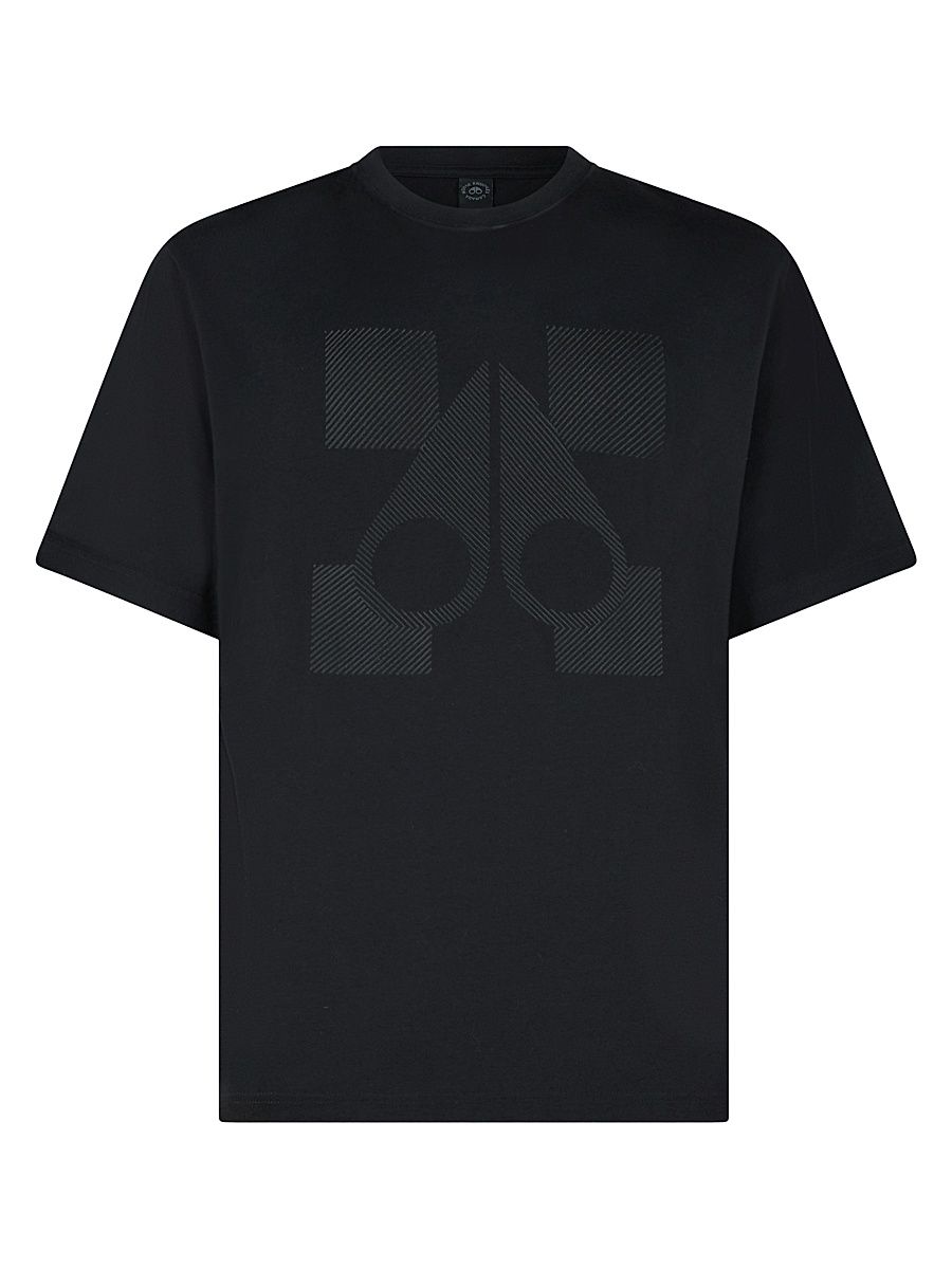 Men's Tees Finchley Cotton Logo-Graphic T-Shirt - Black - Size Medium