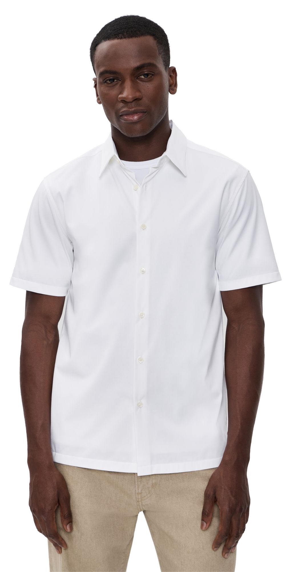 Theory Irving Short Sleeve Shirt White XXL