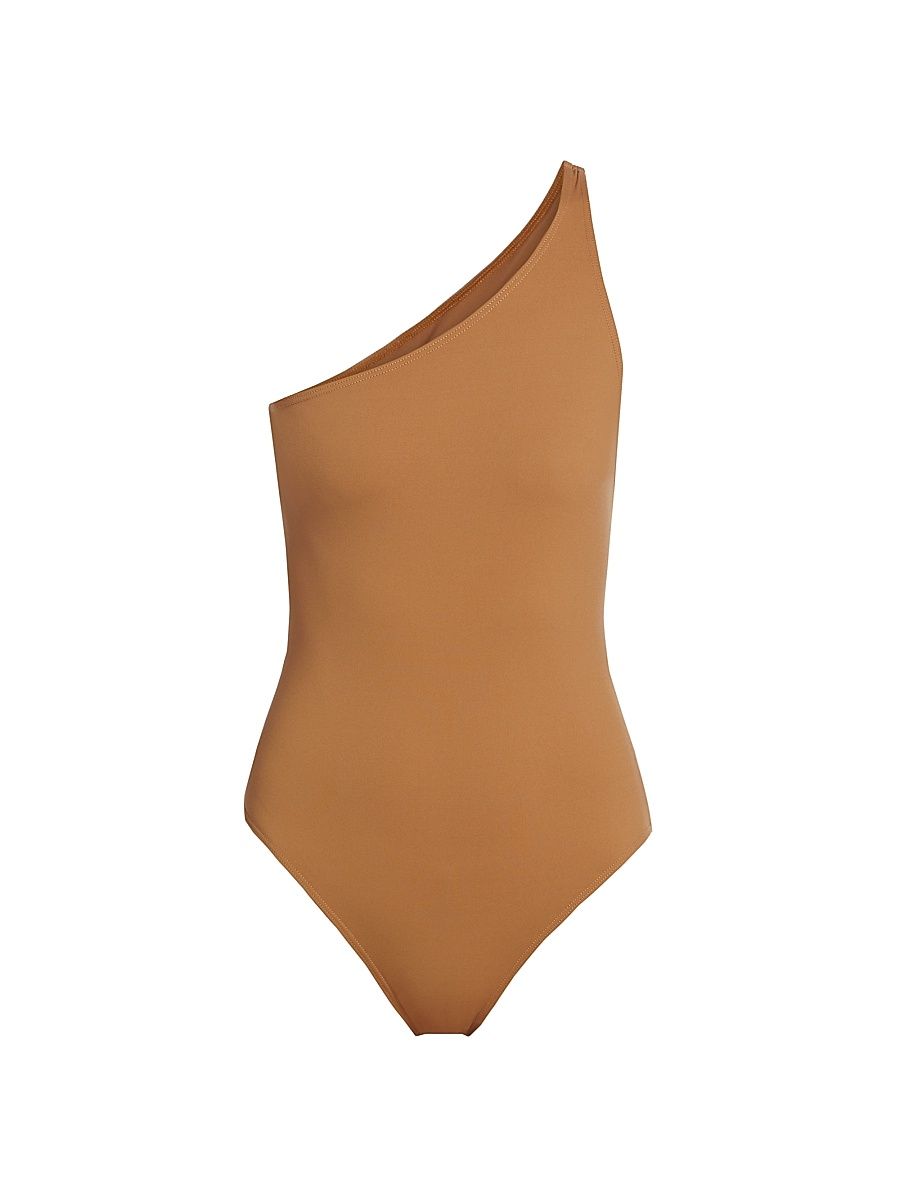 Women's Skyler One-Shoulder Swimsuit - Acacia - Size Medium