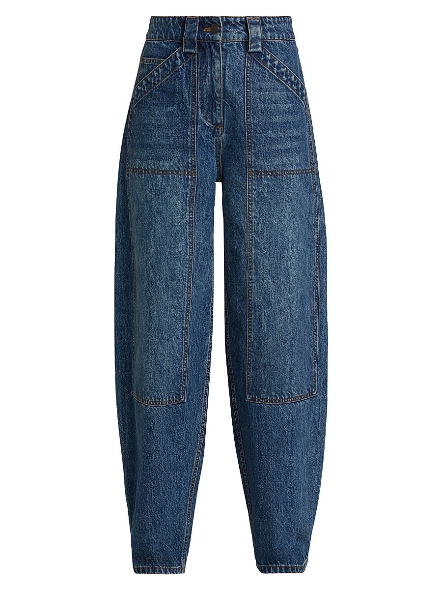 Women's Denim High-Waisted Balloon Jeans - Indigo - Size 30