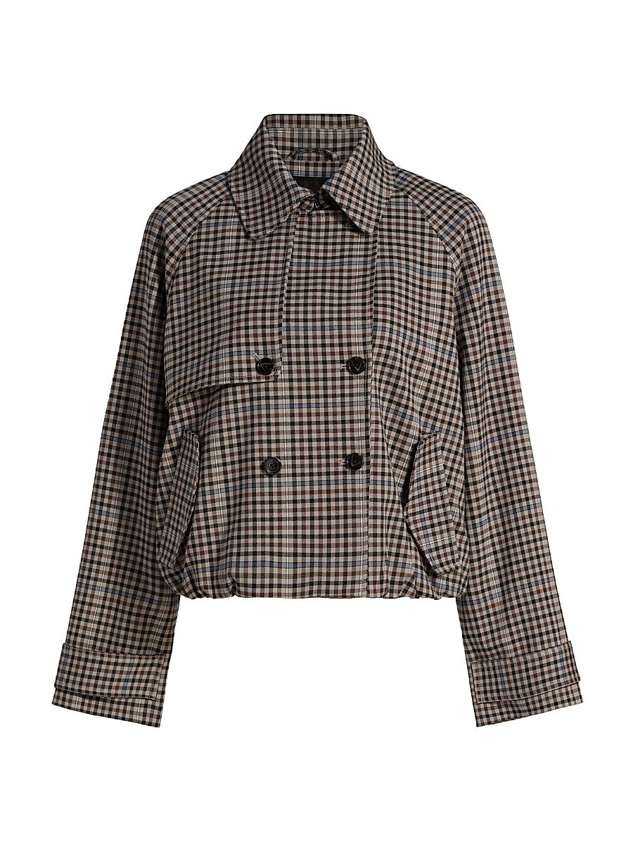 Women's Jett Plaid Jacket - Mocha Check - Size Large