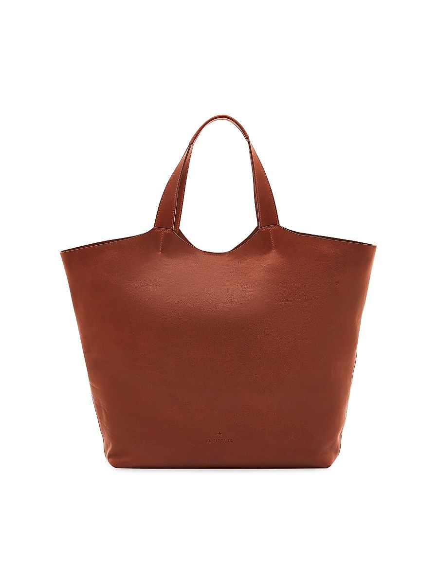 Women's Le Laudi Leather Tote Bag - Seppia