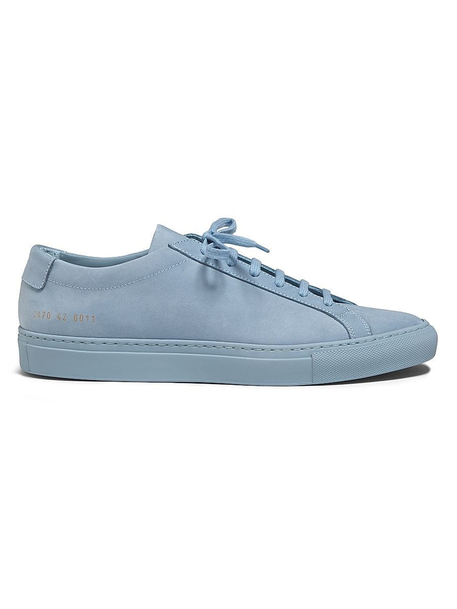 Men's Achilles Waxed Suede Sneakers - Powderblue - Size 9