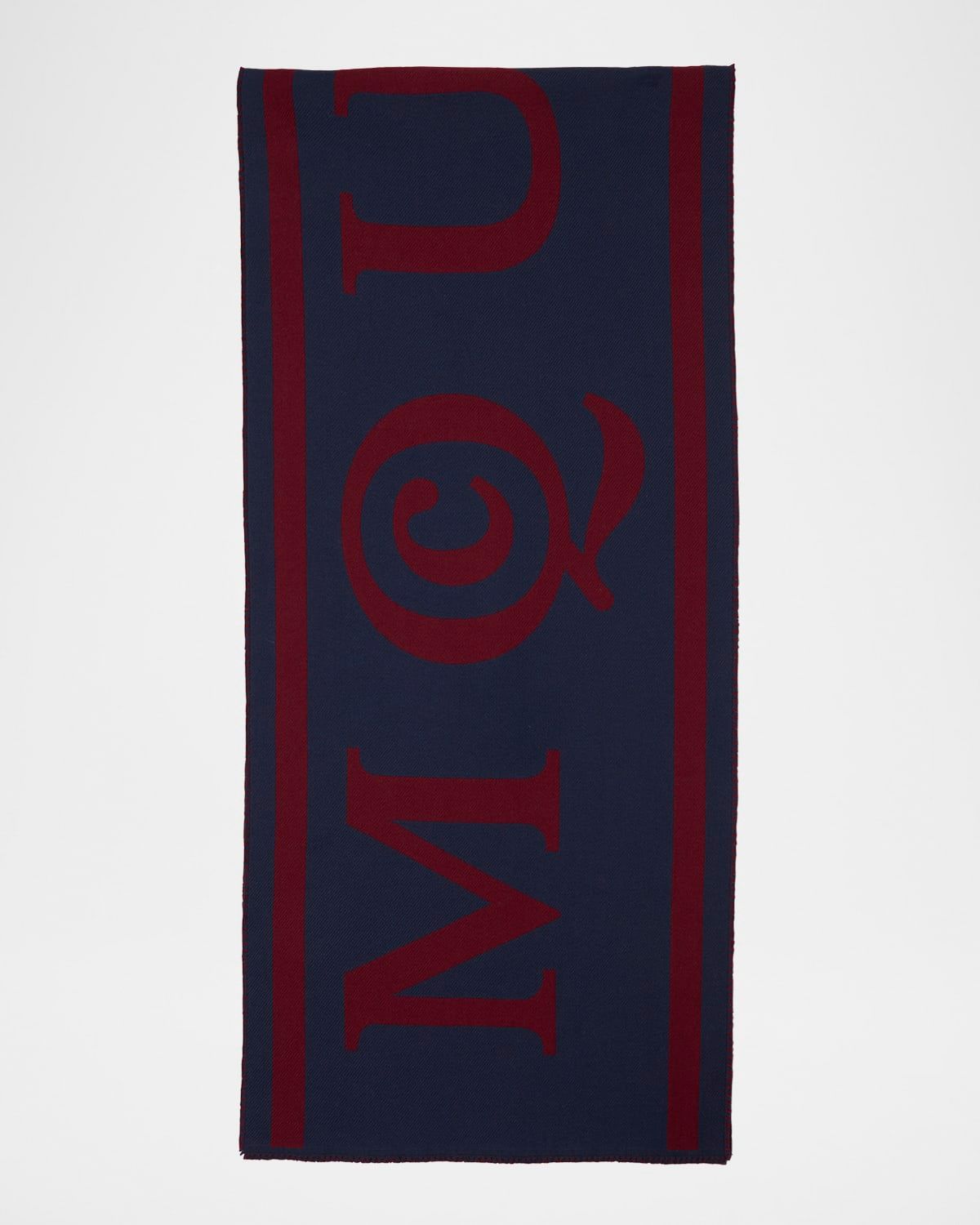 Logo-Print Striped Scarf