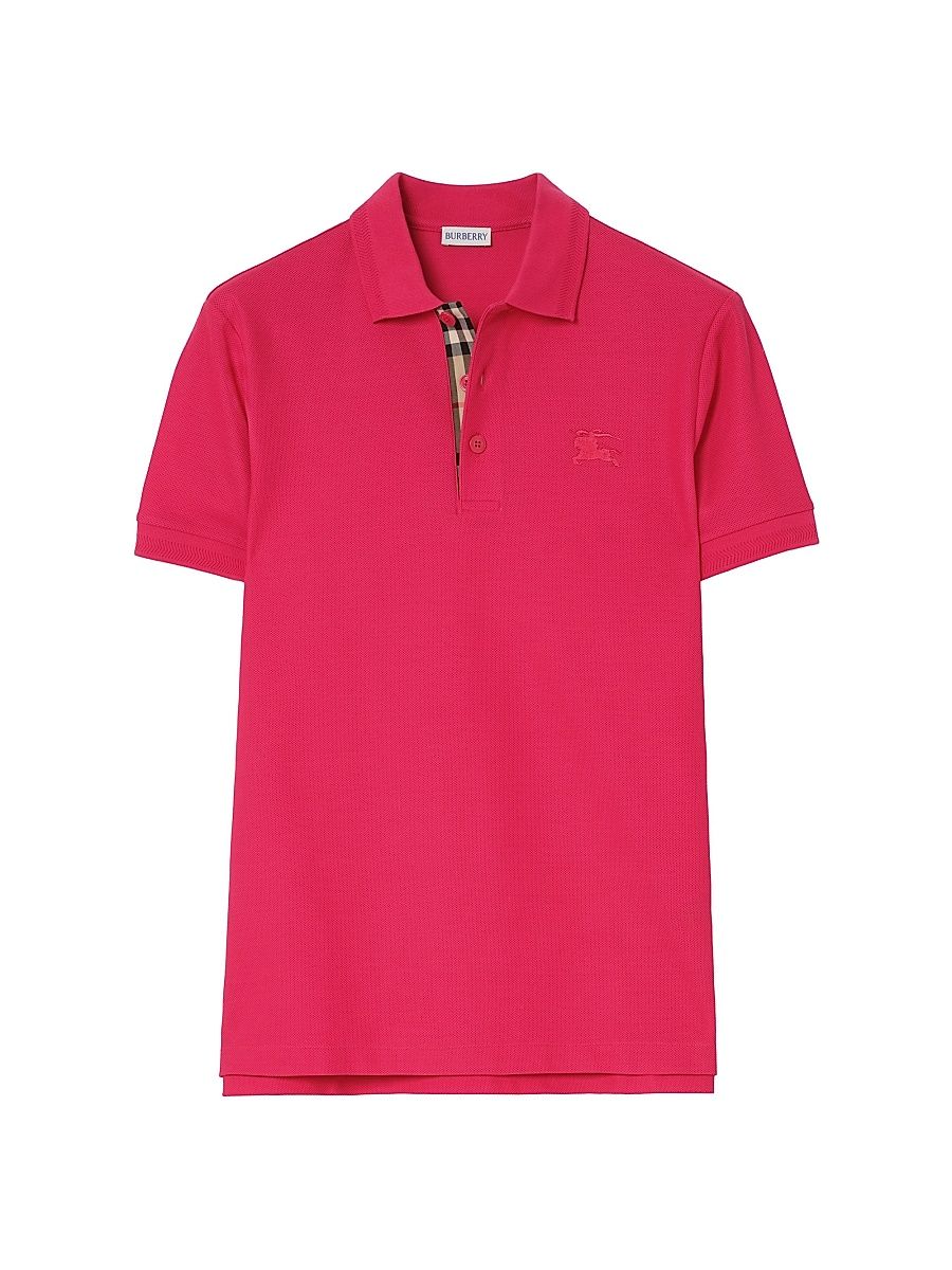 Men's Eddie Logo Cotton Polo Shirt - Jam Red - Size XXL