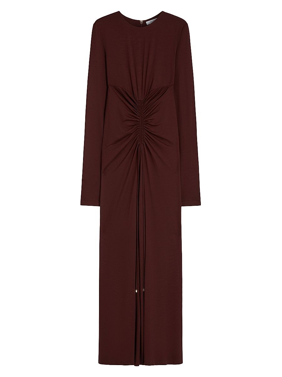 Women's Stretch Jersey Long Dress - Cherry - Size 16