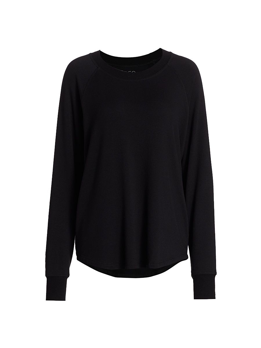 Women's Warm Up Fleece Sweatshirt - Black - Size XS