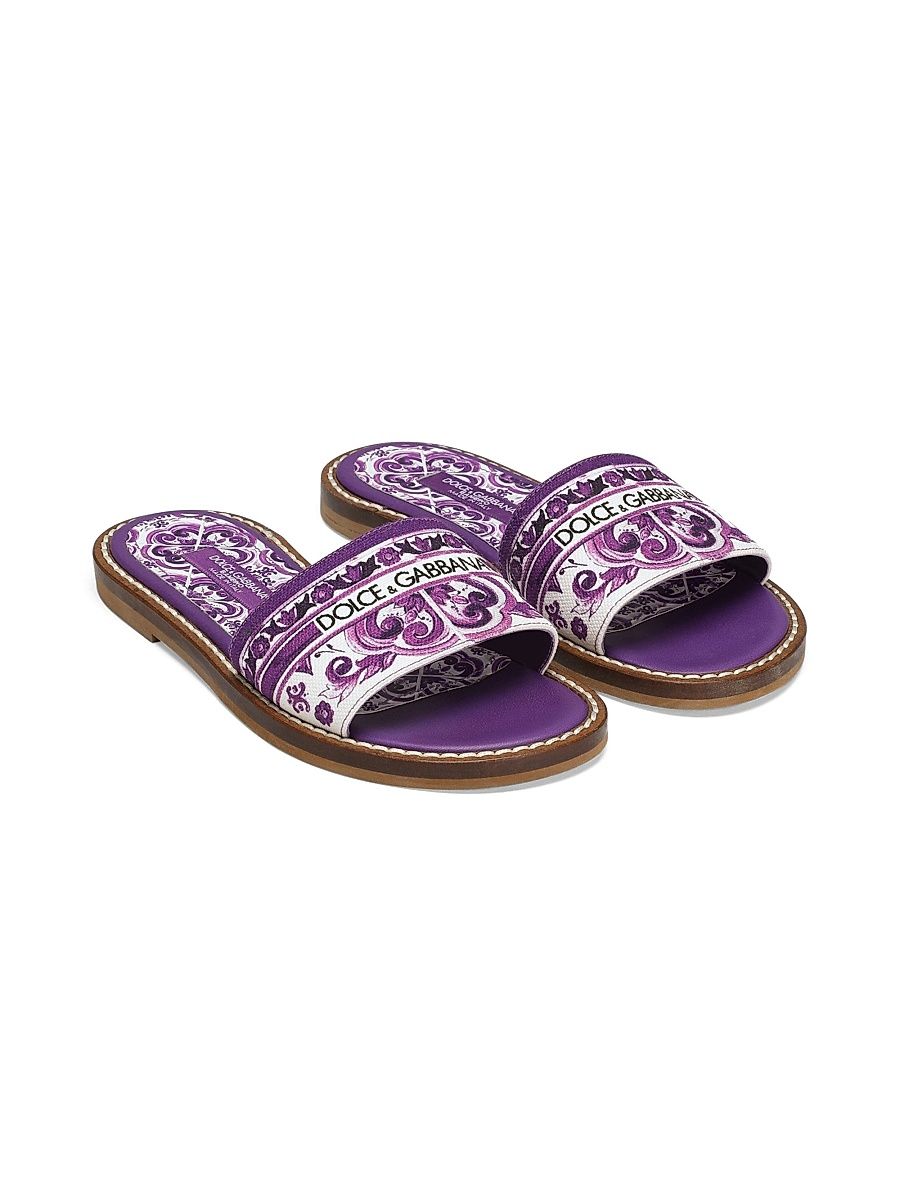 Little Girl's & Girl's Majolica Slide Sandals - Violet - Size 6 (Child)