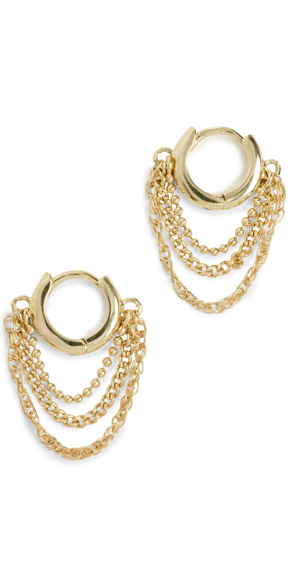 SHASHI The Paloma II Hoop Earrings Gold One Size