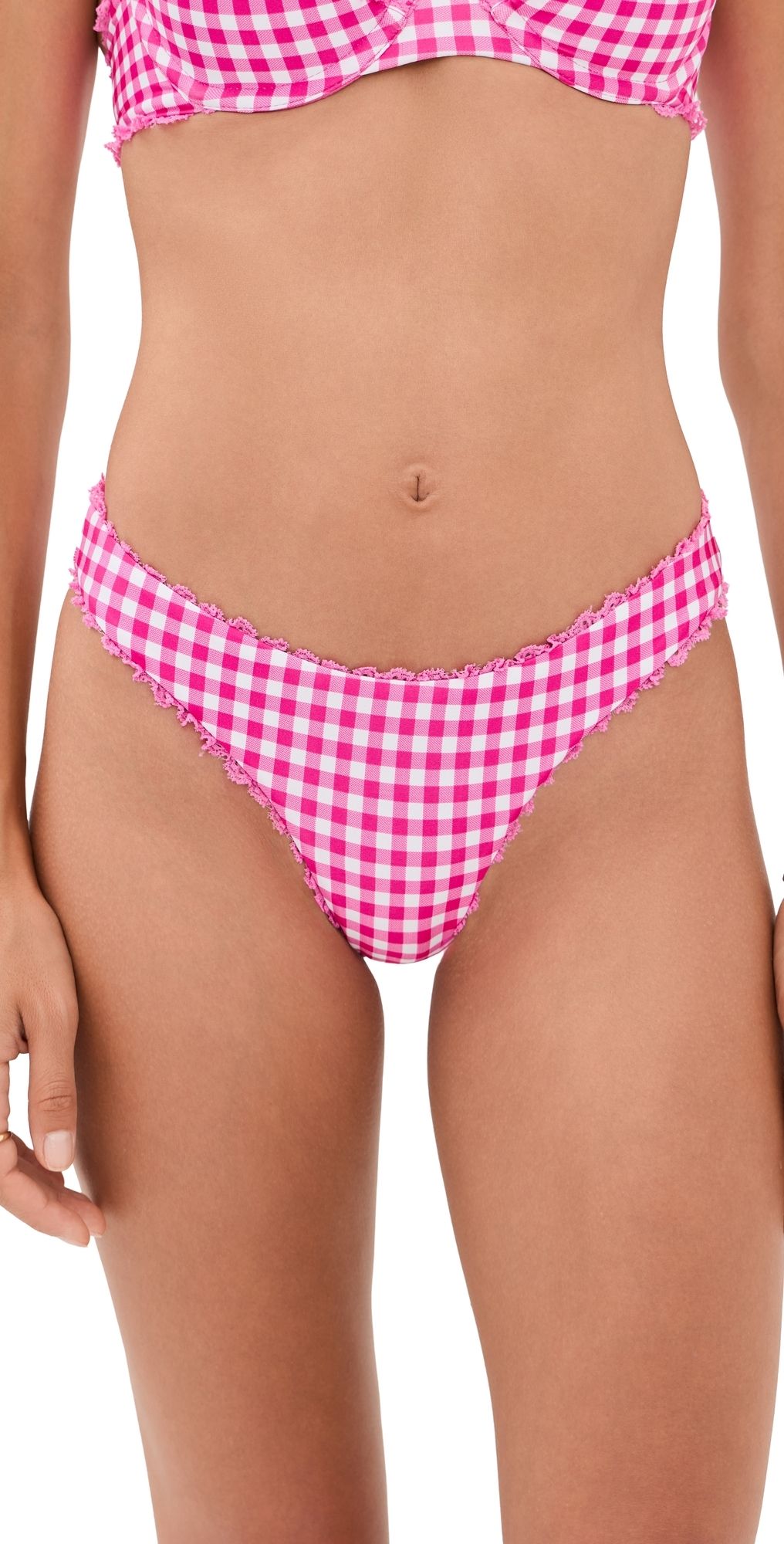 Peixoto Brooke Bikini Bottoms Candy Gingham XS