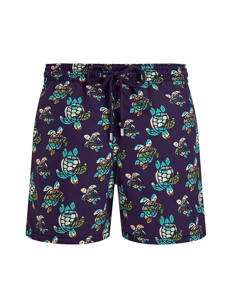 Men's Landscape Turtles Swim Shorts - Minuit - Size Large