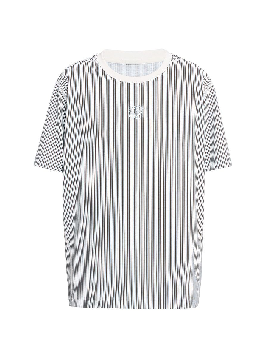 Women's LOEWE x ON Active Striped Performance T-Shirt - White Blue - Size Medium
