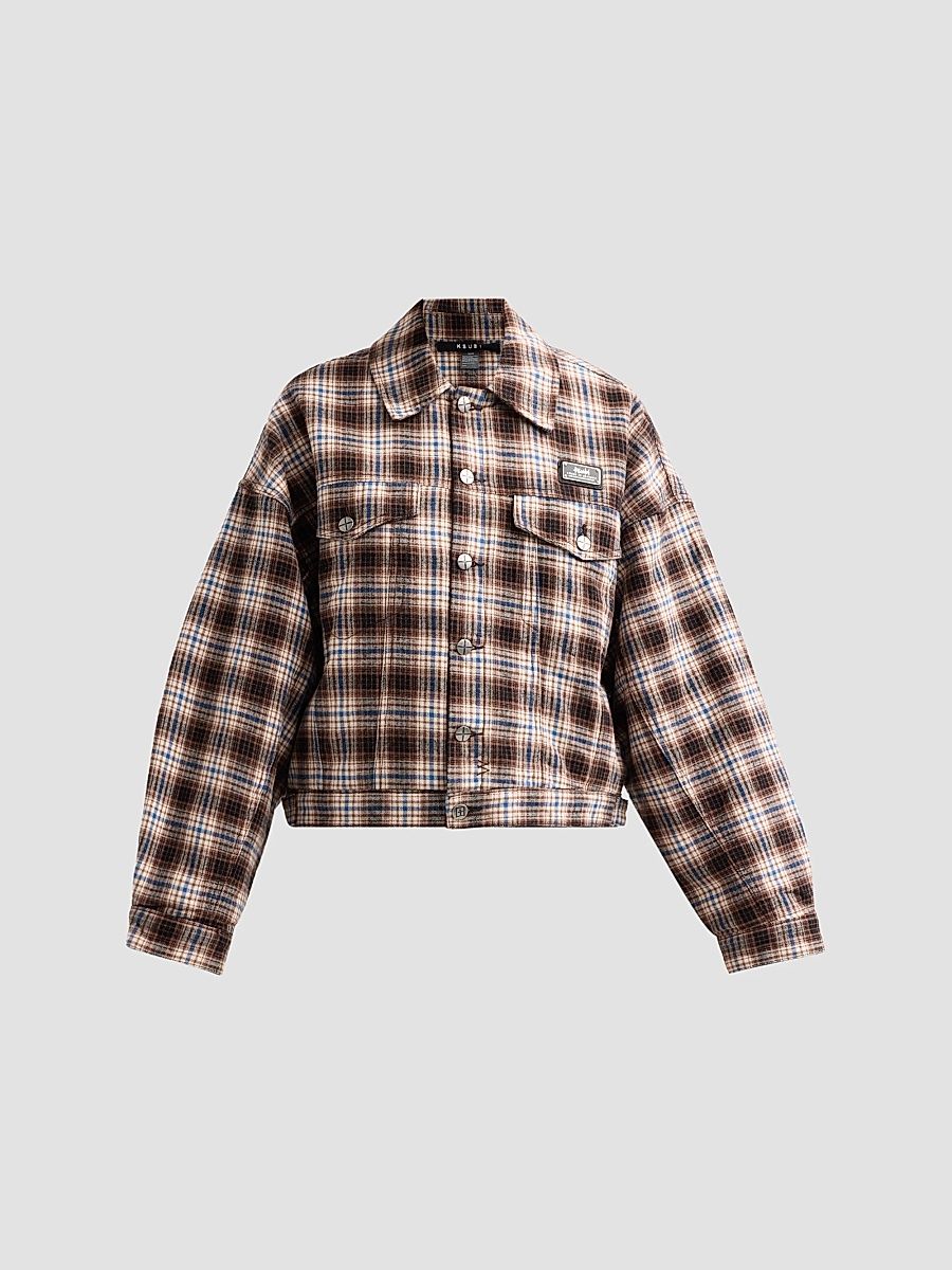 Ksubi Women's Relaxed Plaid Trucker Jacket - Assorted - Size Medium
