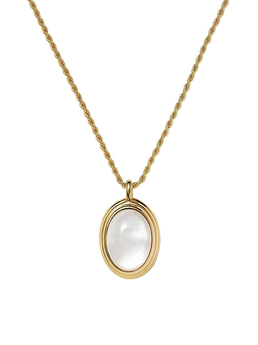 Women's Savi x Missoma 18K-Yellow-Gold Vermeil & Mother-Of-Pearl Pendant Necklace - Gold