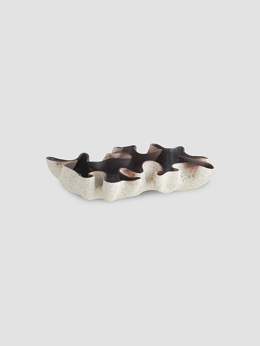 Frontera Porcelain Coral-Inspired Reactive Glaze Centerpiece