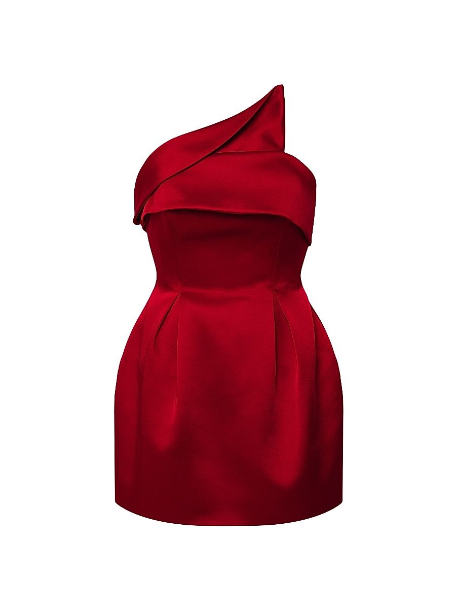 Women's Ayla Structured Strapless Minidress - Lipstick Red - Size 14