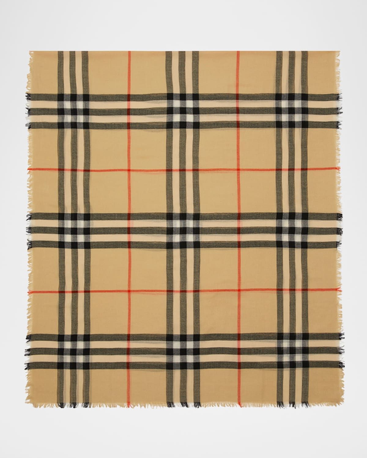 Giant Check Wool Scarf