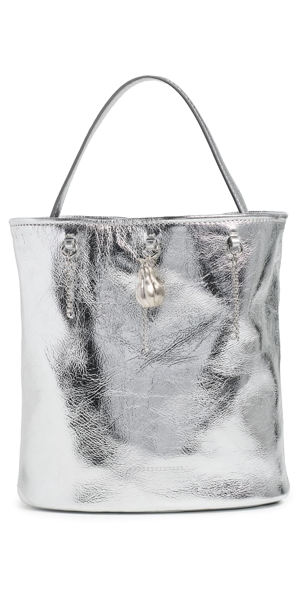 Marge Sherwood Wired Bucket Bag Silver Crinkle One Size