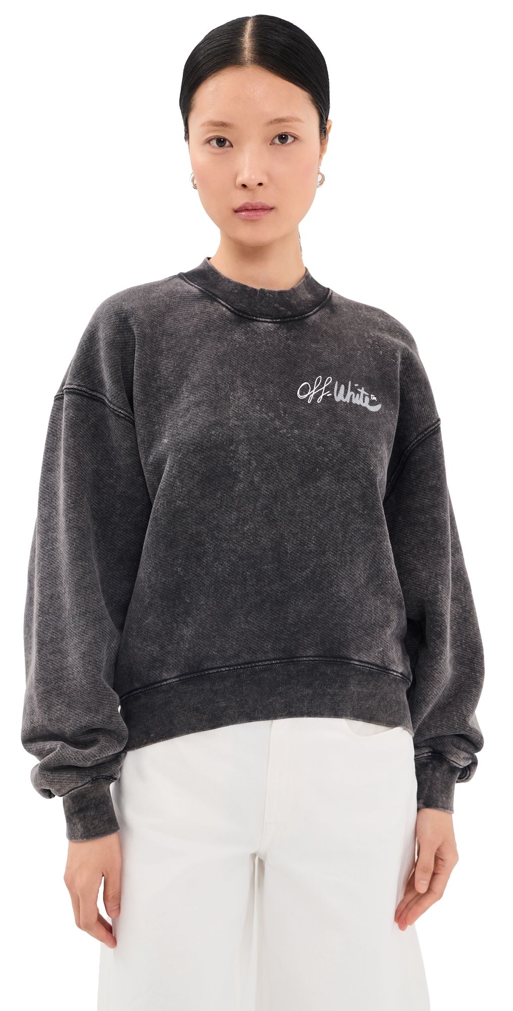 Off-White Off Marker Over Pullover Marble Black XS