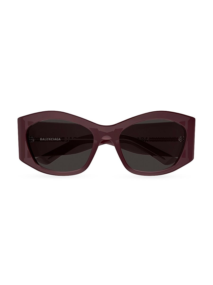 Women's Paper 56MM Rectangular Sunglasses - Brown Dark Grey