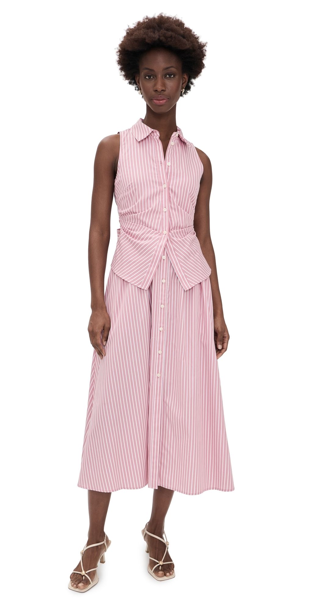 Tanya Taylor Hannah Dress Vintage Rose/Optic White 14