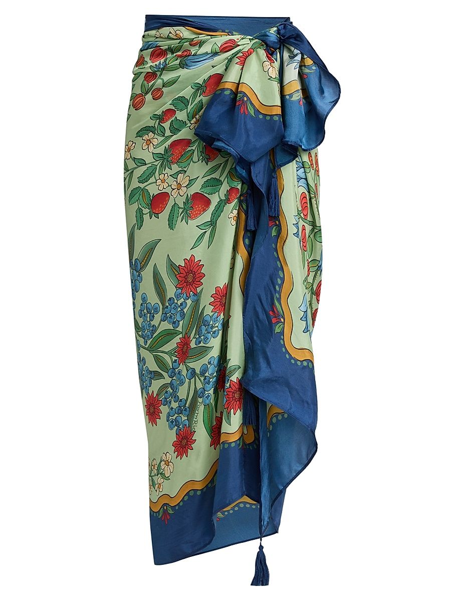 Women's Fruit Beauty Faded Sarong - Faded Green