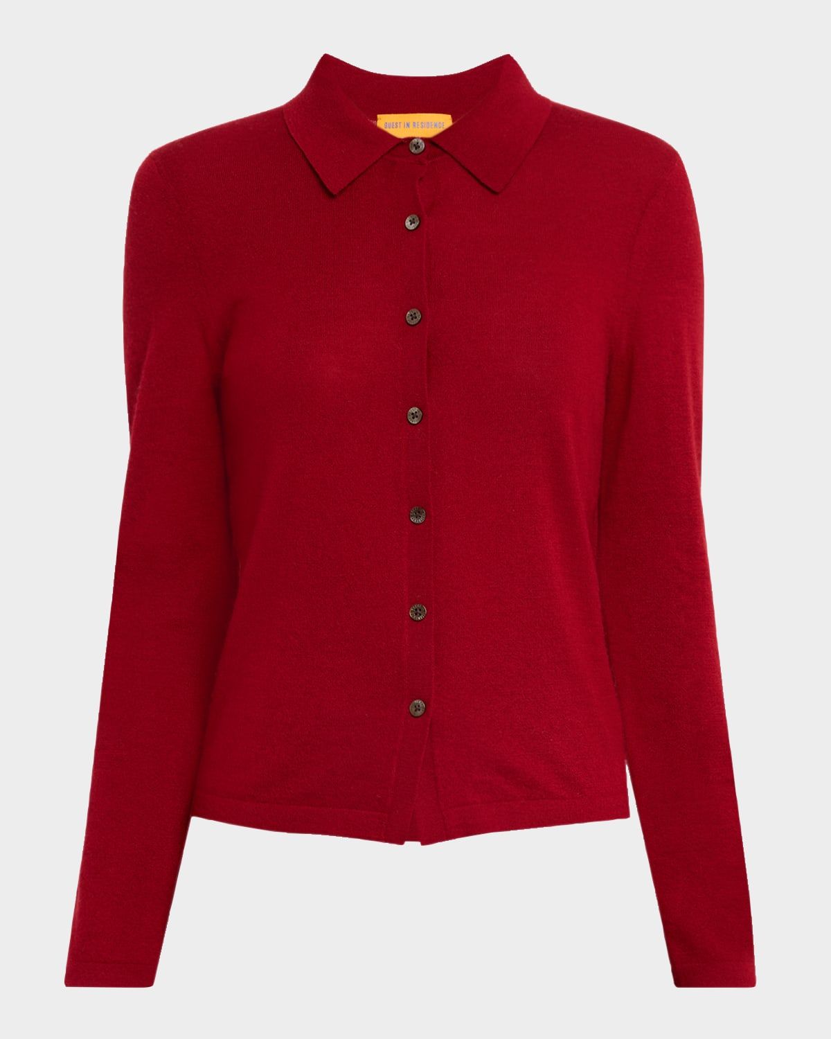 Elle Cashmere Button-Front Shirt