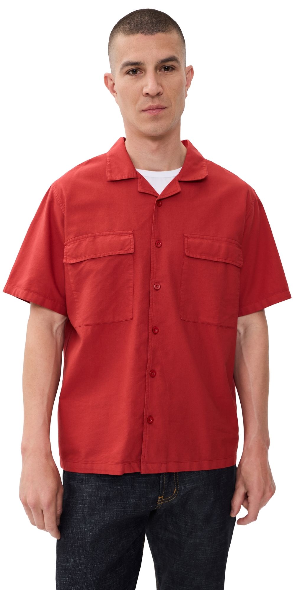 McTavish Holiday Collar Shirt Rust L