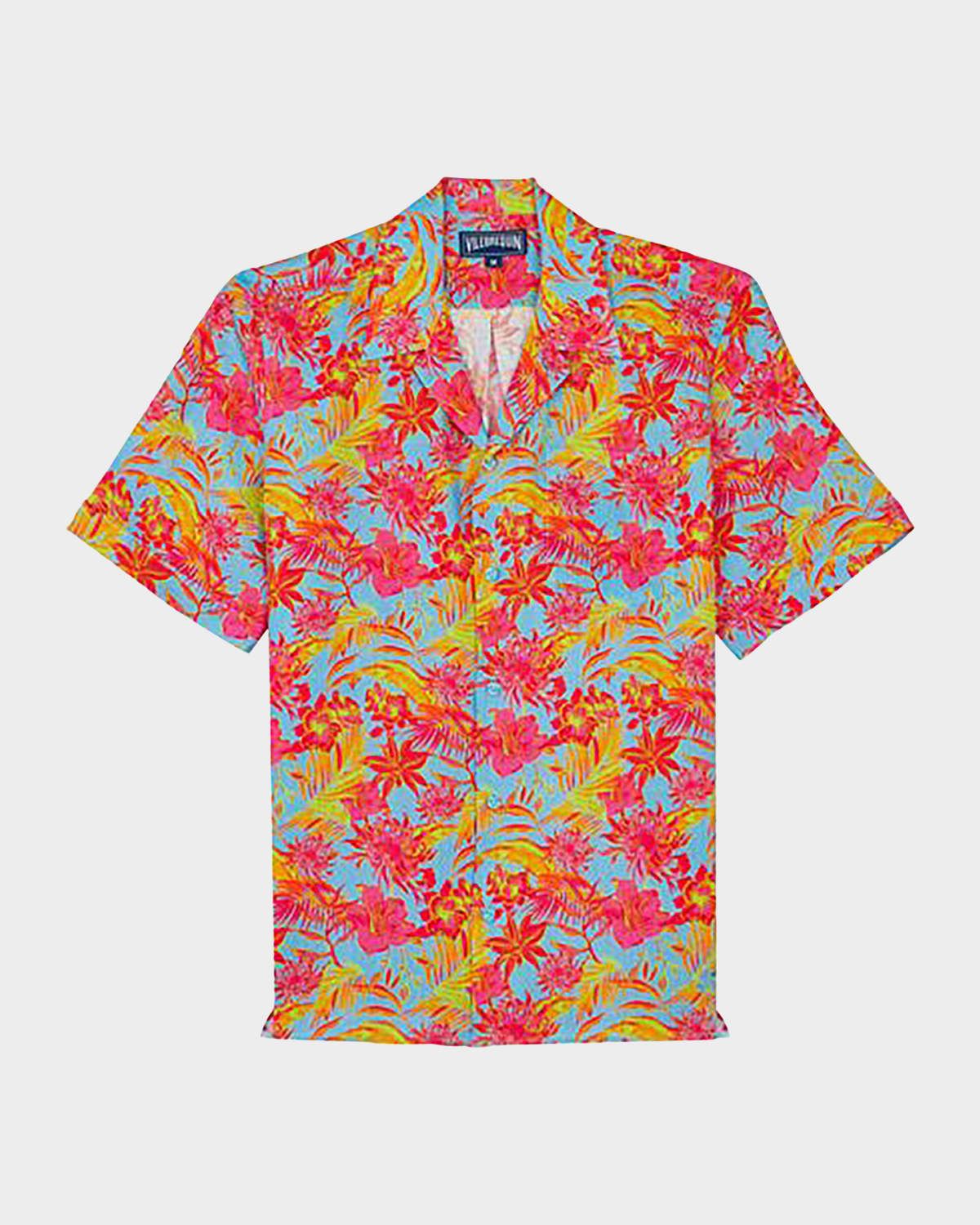 Men & apos;s Tahiti Flower-Print Camp Shirt