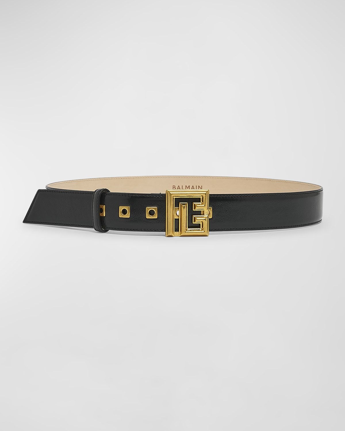 PB Monogram Patent Leather Belt